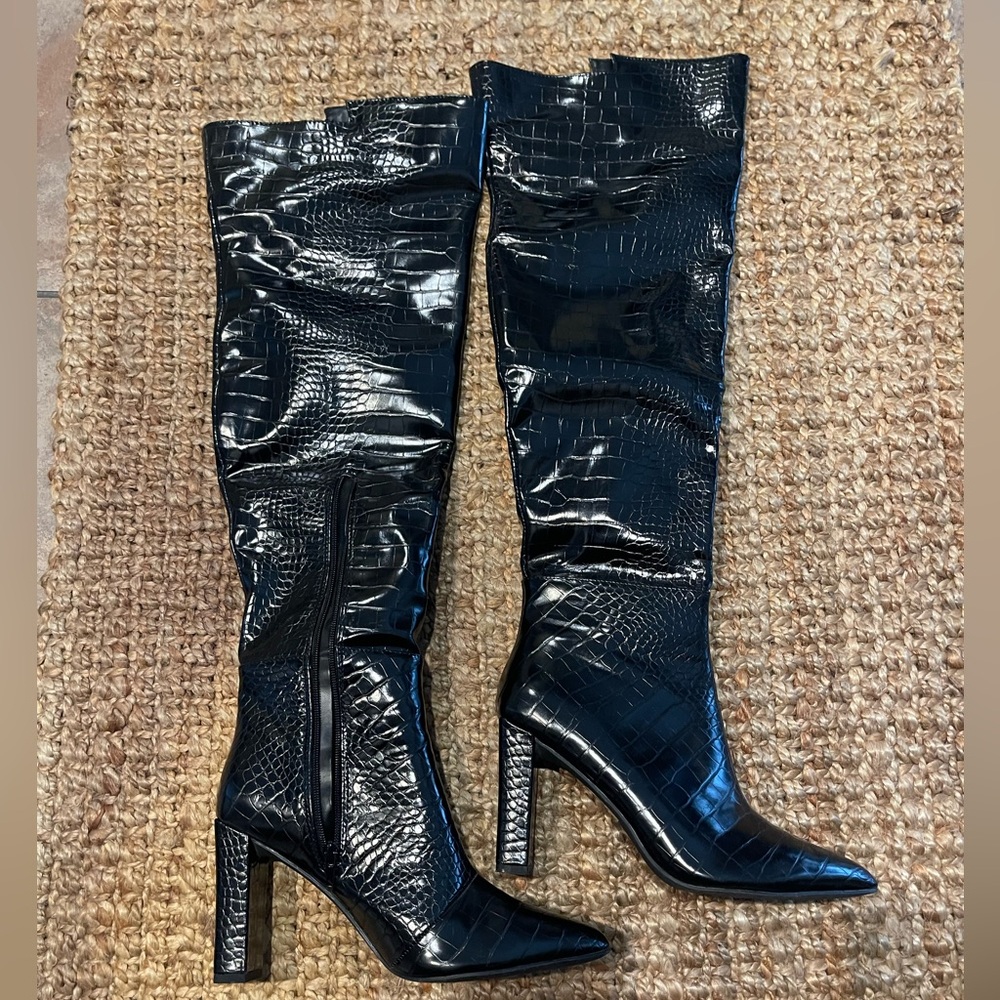Over the Knee Chunky Heel Boot